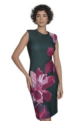 Calvin Klein Women&rsquo;s Placement Print Sheath Dress Size 14