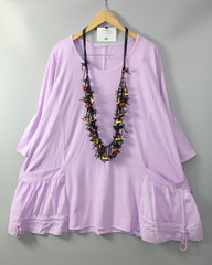 Moonshine tunic shirt size 46 48 50 lagenlook size 2 purple