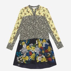 Sandro Paris Patchwork Silk Floral Mini Dress Size 1 S – Boho French Girl