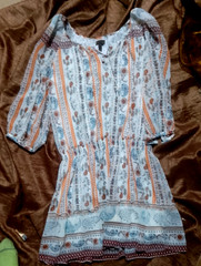 Womens&rsquo; Cortefiel Bohemian Geometric Pattern Dress Size Medium