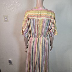En Creme asymmetric striped midi Jenny dress, size medium
