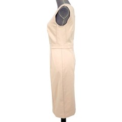 Ann Taylor Dress Womens 6T Tall Light Pink Lined Stretch Cotton Zip Sheath