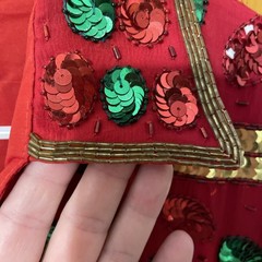 Creative Creations Christmas Sequin & Beaded Silk Shirt-Dress Jacket Lg Rare