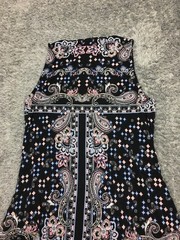 Premise Sleeveless Dress Womens Size XL Black Rayon Knee Length