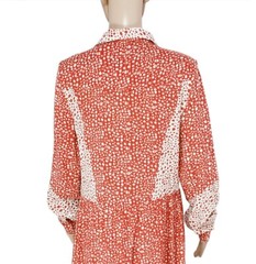 Object Collection Printed Button Midi Dress Long Sleeve NWT Medium M 38