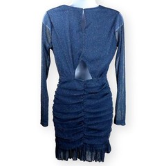 Favlux Blue Sparkly Cut Out Bodycon Party Dress Medium