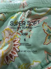 Torrid Midi Super Soft Button-Front W/ Pockets Green Floral Skater Dress 6 XL