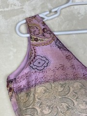 Erica Brooke Dress Womens Plus 20 Aline Paisley Flowy 100% Cotton Natural Summer