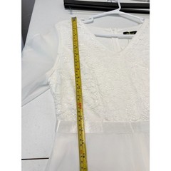 Wedtrend White Wedding Lace Chiffon Maxi Dress Sze M Vow Renewal Beach Wedding