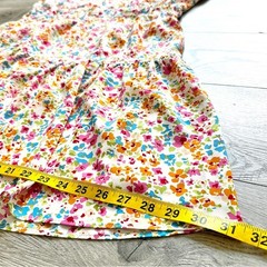 Kori Sage Combo Dress Mini Elastic Shirring V-Neck Sleeveless Lined Floral
