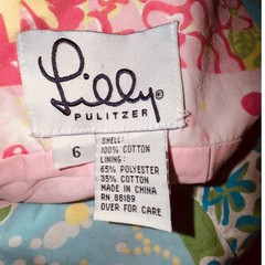 Lilly Pulitzer Patchwork Halter Maxi Dress Pink Blue Yellow Floral Cotton Size 6