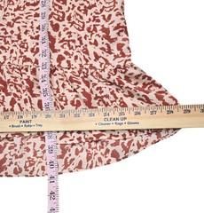 CAbi #5406 Sienna Dress Rust Animal Print Drawstring Waist Ruffled Hemline LARGE