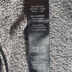 Chico&rsquo;s Womens XL Grey Cotton Blend Knit Asymmetric Zip Front Sweater Dress Boho