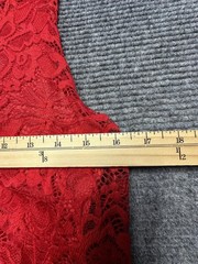 Ginger G Dress Womens Medium Red Lace Trapeze Swing Sleeveless Lined Mini Party