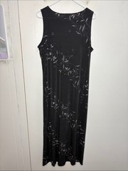 Vintage Dress Womens 16 AGB Stretchy Grunge 90s Maxi Witchy Phoebe Dark