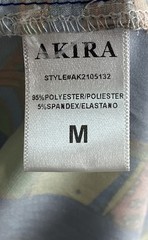 Akira Women&rsquo;s Multicolor Scarf Print Baroque Carriage Wheel Shirt Dress Sz M