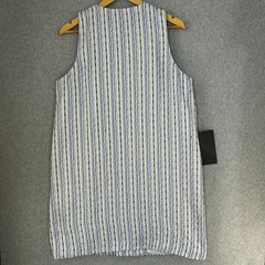 Pomander Place Tuckernuck Bianca Mini Dress Blue Tweed Sleeveless Size Large NWT