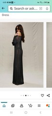 MUSERA&rsquo;s Lovely Black Off Shoulder Open Lightweight & Soft Knit Maxi Dress L