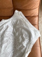 Women Doen Round Neck Embroidered Sleeveless A-line Mini Dress
