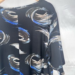 Attitudes by Renee Black and Brown Abstract Dress 3XP