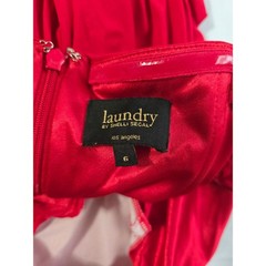 Laundry by Shelli Segal Red Ruched Sweetheart Maxi Dress Size 6 Evening Gown