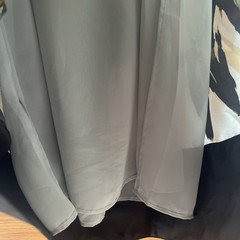 TED BAKER Grey Dress 100% Silk Abstract Watercolour Print Size S 8-10 Bow