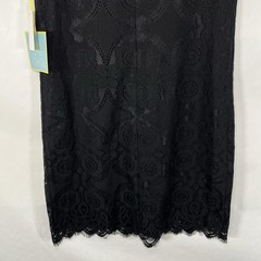 CeCe Mesh Top Lace Overlay Sleeveless Dress Womens Size 0 Black White NWT