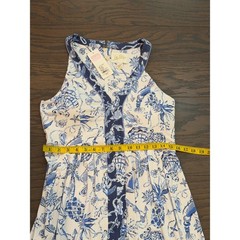 Lilly Pulitzer Resort Beachcombers Maxi Dress Blue White Seashell Size 10 NWT