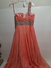 Cassandra Stone By Mac Duggal Embellished Formal Gown Sz 0