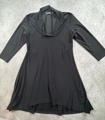 Sympli Women’s Black Cowl Neck Tunic Dress 3/4 Sleeve Size 10 Canada