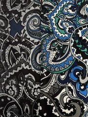 Chicos Blue/Black Paisley Sleeveless Stretch Dress Size 0.5 (see Chart)