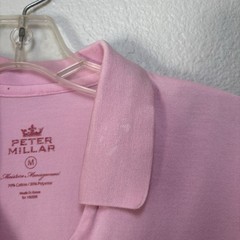 Peter Millar Womens Pink Performance Golf Dress Medium Polo Collared Sleeveless