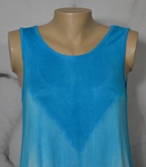 INDIA BOUTIQUE Blue Tie Dye Sleeveless Dress Free Size Stretch Jersey Unlined