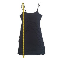 BP Black Ruched Ribbed Bodycon Mini Dress Women&rsquo;s Medium Spaghetti Strap NWT