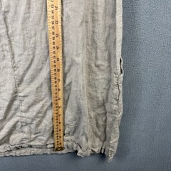Cut Loose Womens Linen Cotton Sleeveless Shift Dress Beige Pockets L 5700716