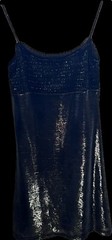 Un Moudes CAMAIEU Strappy Lined Silver Mini Dress (S)