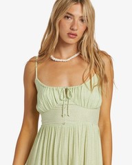 $70 Billabong Women’s Texas Beach Midi Green Dress Size S