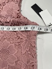NWT Cynthia Steffe Womens Sz 4 Lace Overlay Sleeveless Dress Pink SI41
