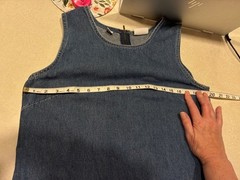 J.L.N.Y. Women&rsquo;s Blue Medium Wash Denim Jean Dress Embroidery Flowers Size L
