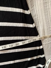FOREVER 21 Large Striped Blck & White Long Dress CUTE