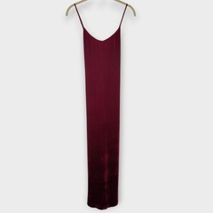 Reformation Rimini Velvet Maxi Slip Dress M Crimson Red