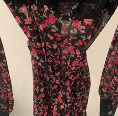 for love and lemons sheer lace dress/robe with tie detail 🥀