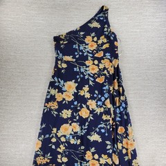 Lulus Elegant Admiration Maxi One Shoulder Dress XL Navy Floral Wedding Guest