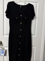 Derek Heart Black Stretchy Dress XL Can Meduim Large Fit Or More