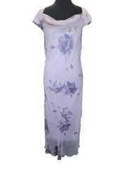 Sangria Womens 1X Y2K 90s Cowl Neck Boho Whimsical Wedding Guest Floral Dress