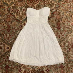 White House Black Market Strapless Sweetheart Lace Dress Size 4