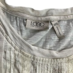 LOGO LORE GOLDSTEIN Off White Textured Linen Blend Tunic Dress XXS