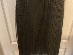 Night Vogue Dress Women’s Black Sequin Beaded Lined Back Slit & Zip Sz M -B26