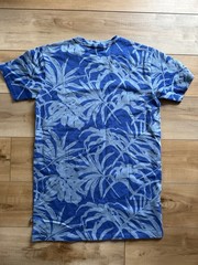 Puma Essentials Palm Resort Graphic Short Sleeve T- Shirt Dress Womens Blue Casu