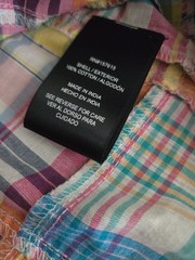 R&K Original Multi Madras Patchwork Plaid Ruffle Sleeve Dress Size 18, Cotton